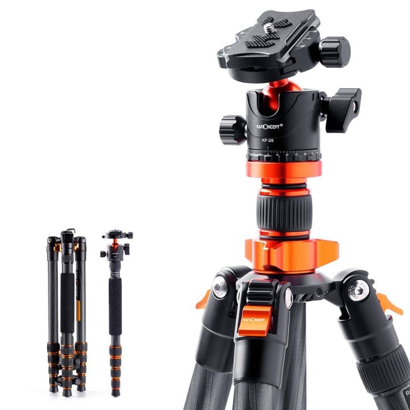 K&amp;F Concept SA225C1 Carbon Fiber Tripod &amp; Monopod