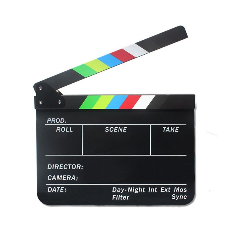 Director Black Magnetic Acrylic Clapper Board Slate