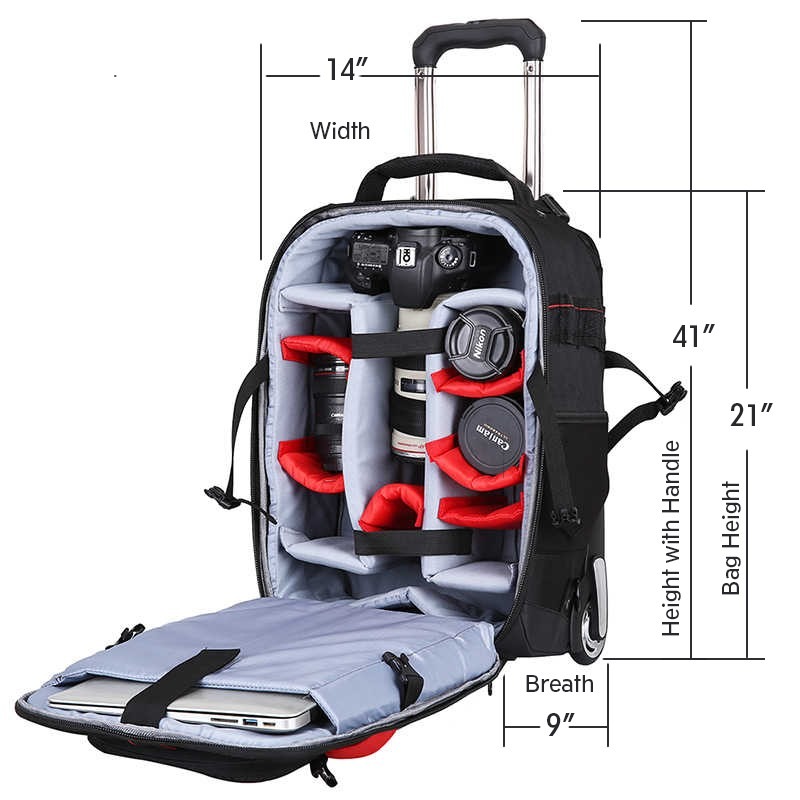 Yaxiumei Trolly Bag for DSLR Large