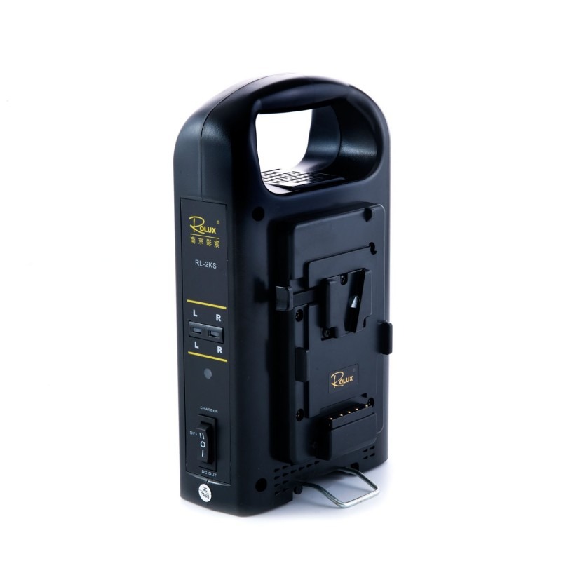 Rolux Dual Battery Charger for V-Mount Batteries