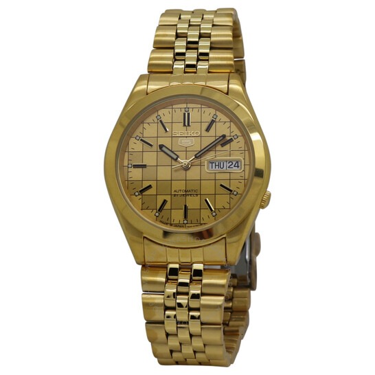 Seiko 5 automatic outlet gold watch price