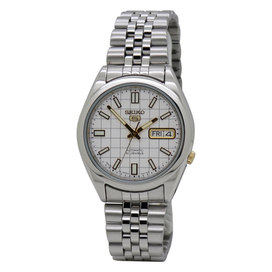 Seiko SNKF77J1 Stainless Steel White Dial Watch For Men