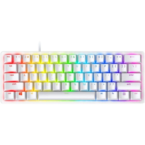 Razer Huntsman Mini 60% Gaming Keyboard White Keyboard Purple Switch